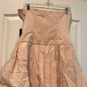 Zara Elegant Peach Striped Dress